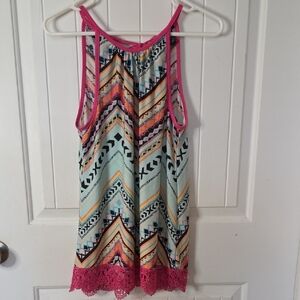 Rue21 Pink and Black Tank Top